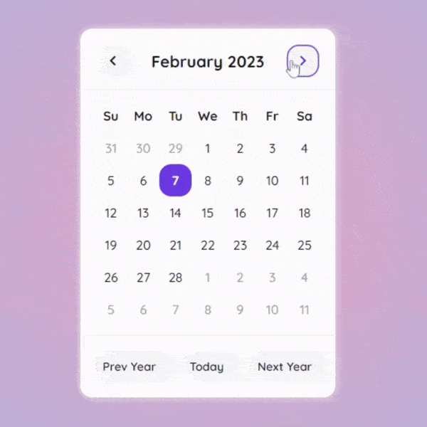 learn how to build a dynamic calendar with html, css, and javascript.gif